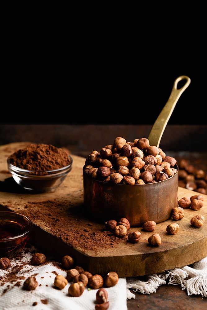 Avellanas crocantes con chocolate bitter sin azucar
