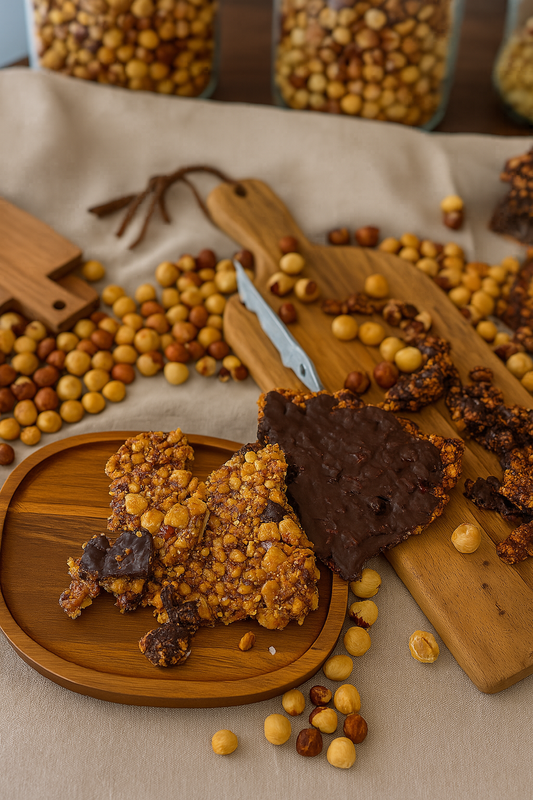 Avellanas crocantes con chocolate sin azucar