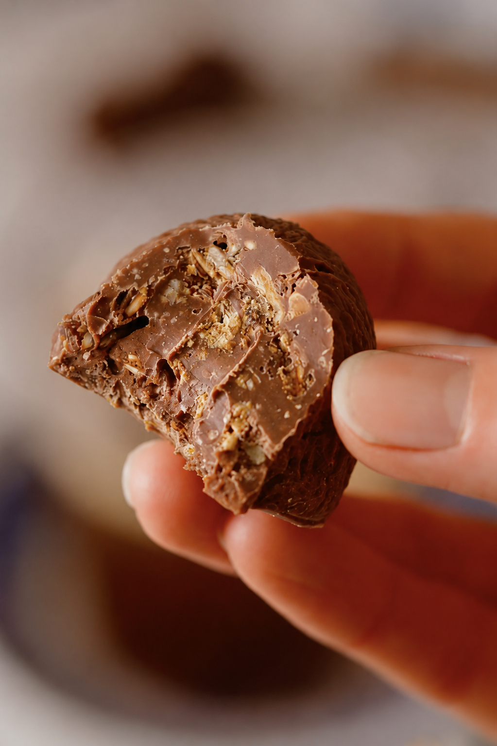 Conejo chocolate leche con praliné sin azúcar