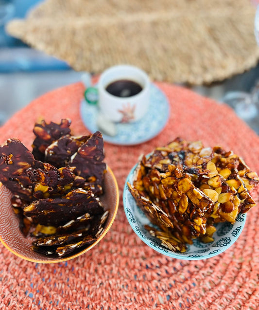 Almendras crocantes con chocolate sin azúcar