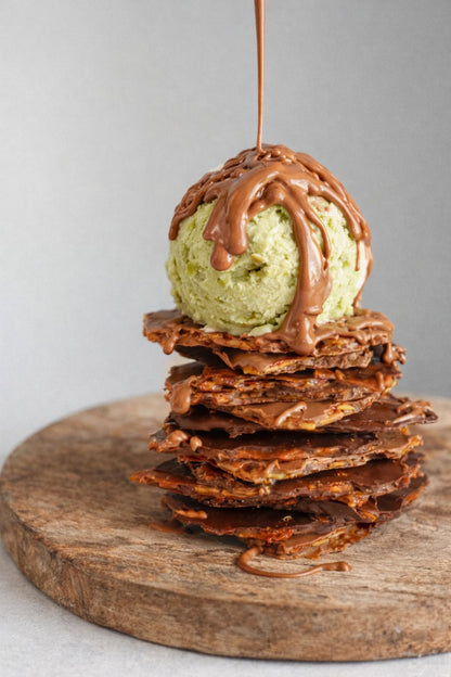 Almendras crocantes con chocolate de leche sin azúcar
