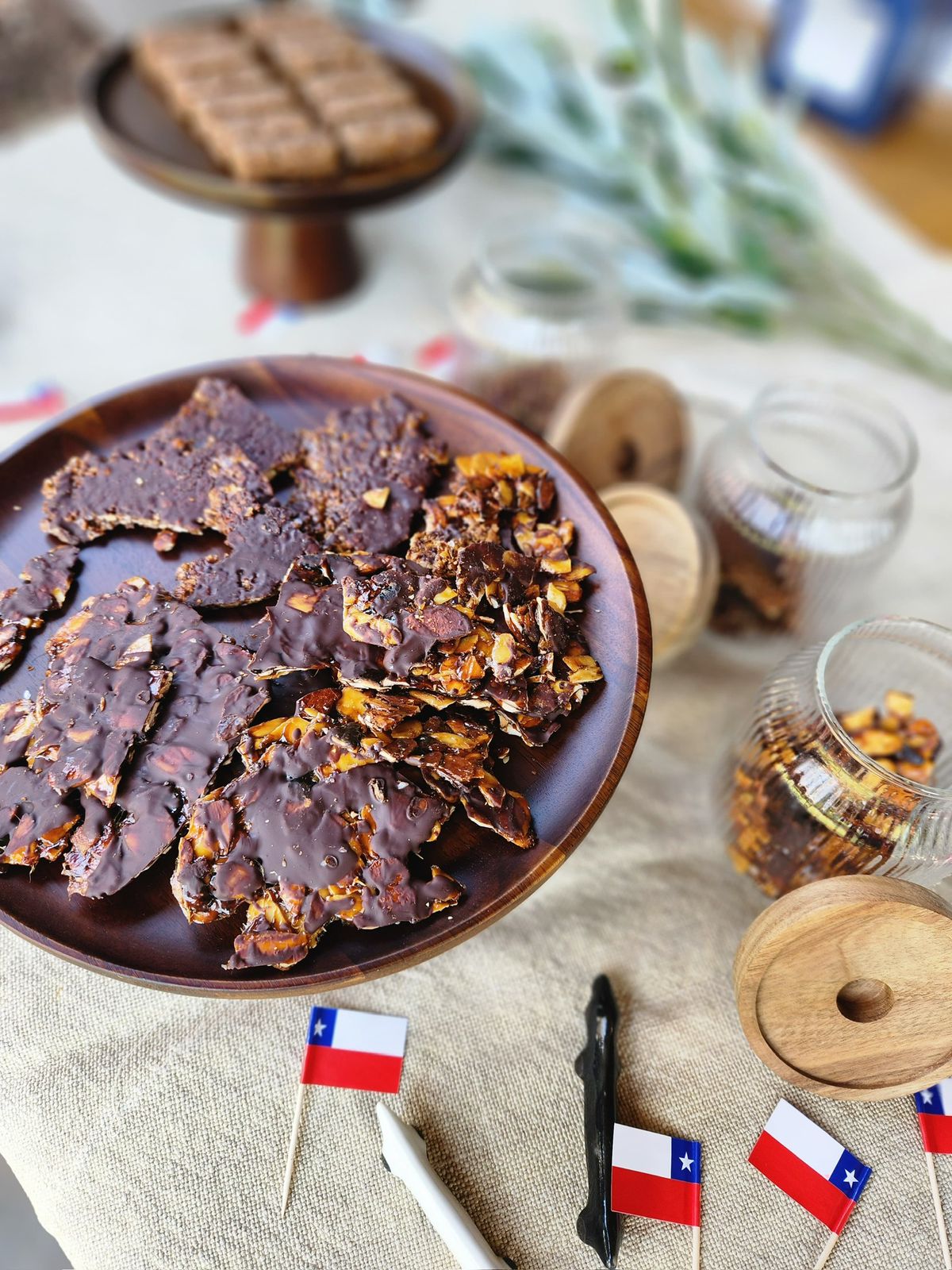 Almendras crocantes con chocolate sin azúcar