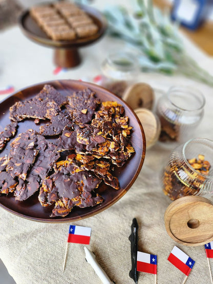 Almendras crocantes con chocolate bitter sin azúcar